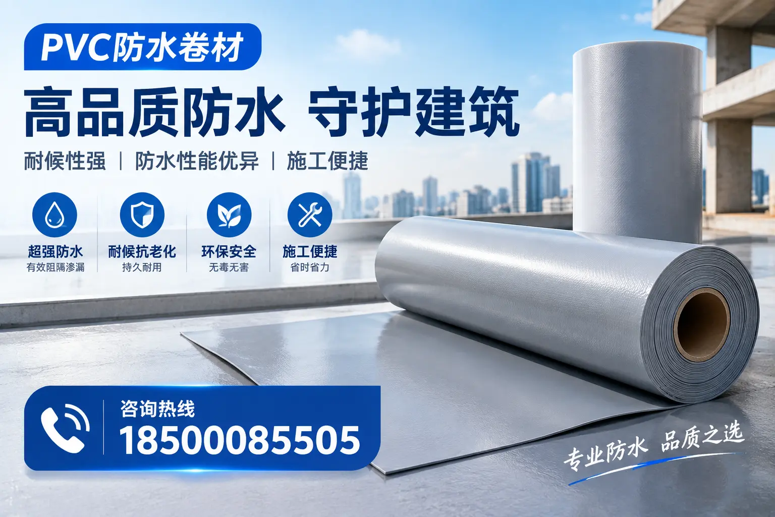PVC防水卷材的防水效果评测，适合文山的科学依据